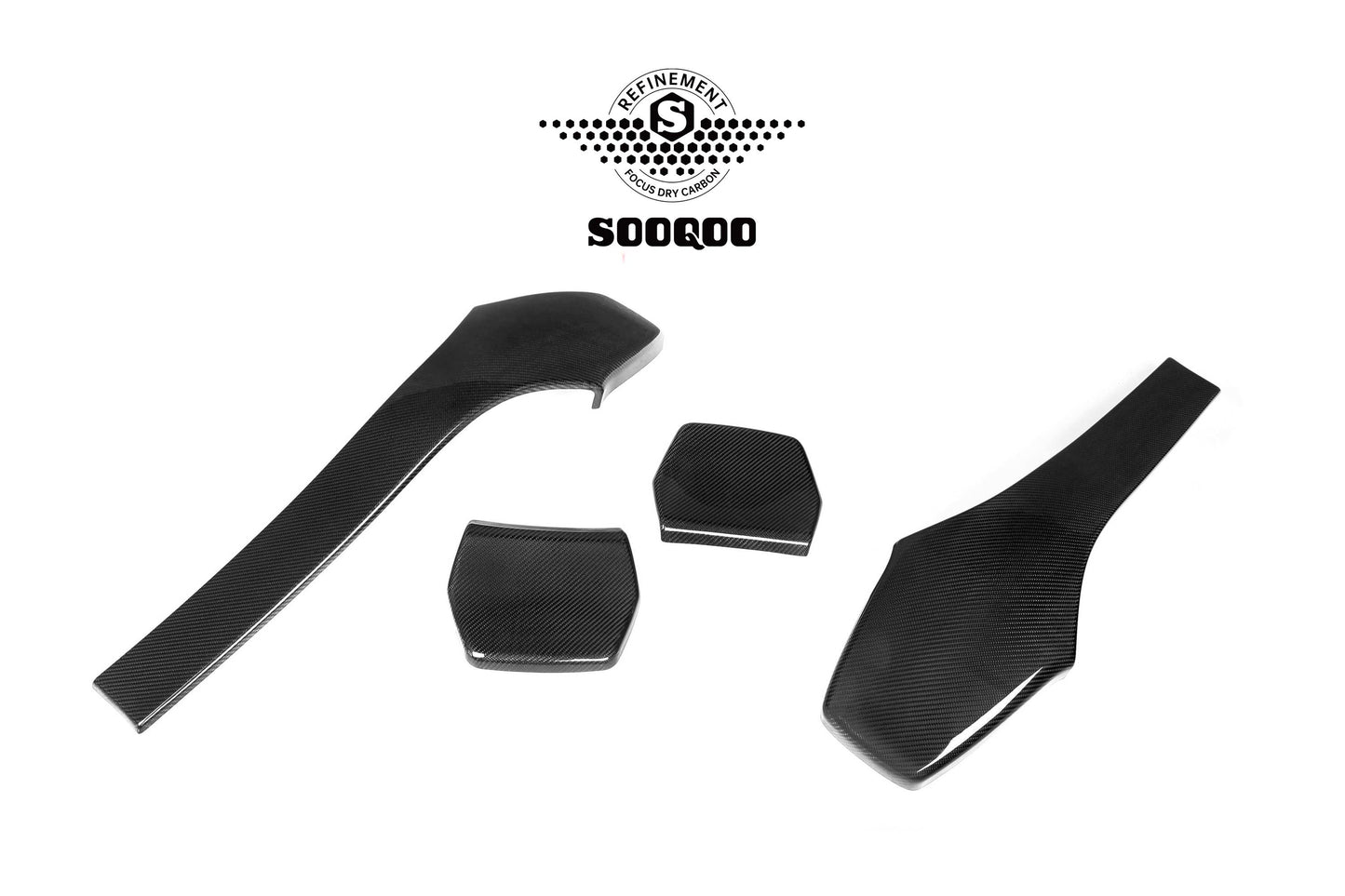 SQ Dry Carbon Fiber - OEM Style 4-PCS Sticky Backrest [BMW M3 F80 | M4 F82]