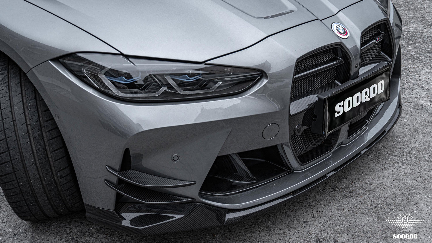 Dry Carbon Fiber - Front Side Canards AC Style [BMW M3 G80 | M4 G82]