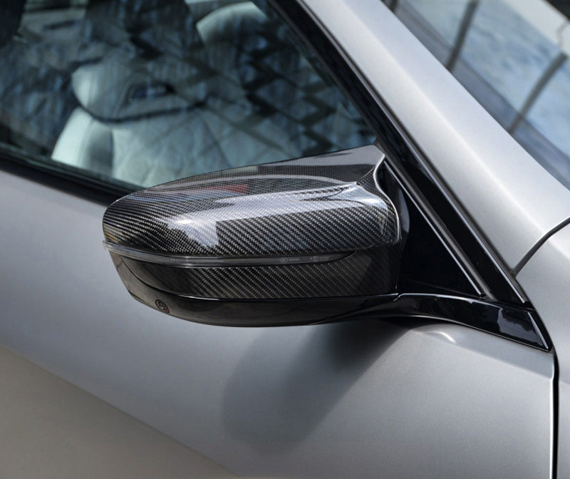 Dry Carbon Fiber -Mirror Cover OEM Style (Forged Option) [BMW M5 F90]