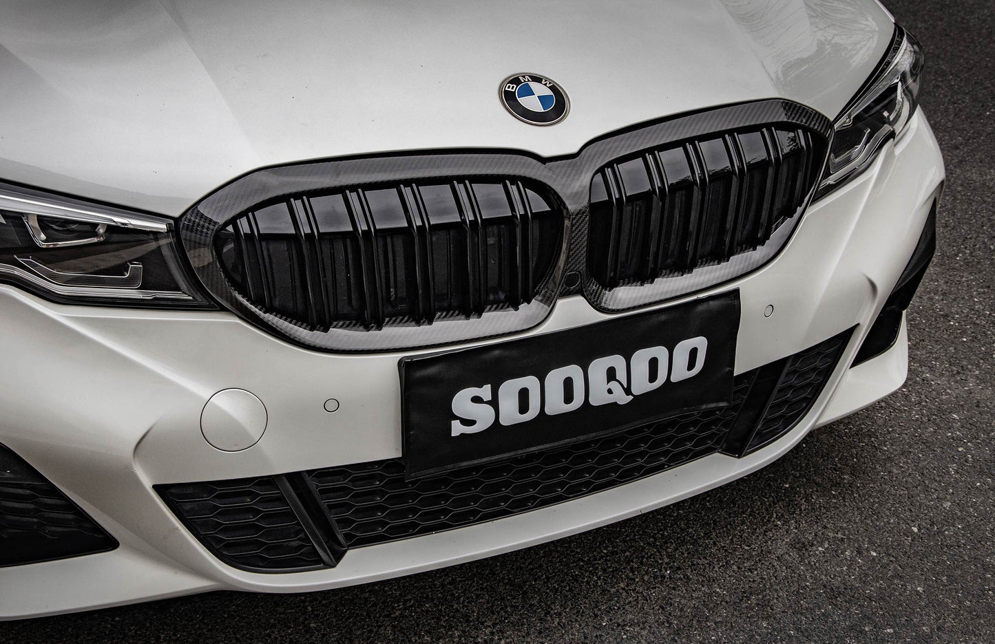 Dry Carbon Fiber - Front Grill Dual Slat [BMW 3 Series G20 Pre-LCI]