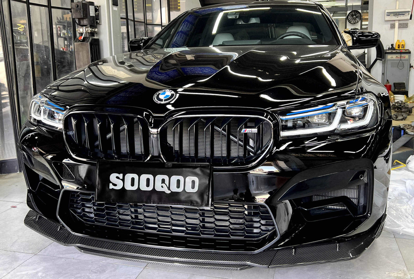 Dry Carbon Fiber - Front Lip MT Style [BMW M5 F90 LCI]