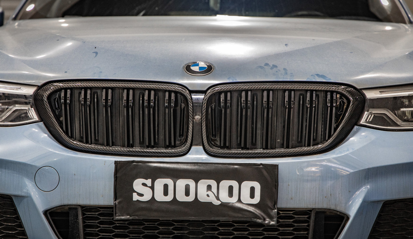 Dry Carbon Fiber - Double Slate Grill [BMW 6 Series G32 PRE-LCI]