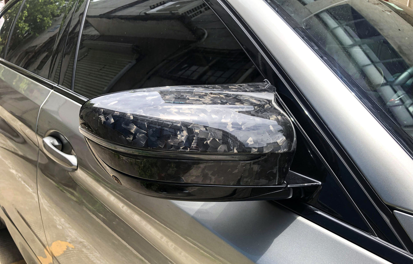 Dry Carbon Fiber -Mirror Cover OEM Style (Forged Option) [BMW M5 F90]