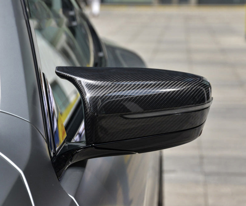 Dry Carbon Fiber -Mirror Cover OEM Style (Forged Option) [BMW M5 F90]