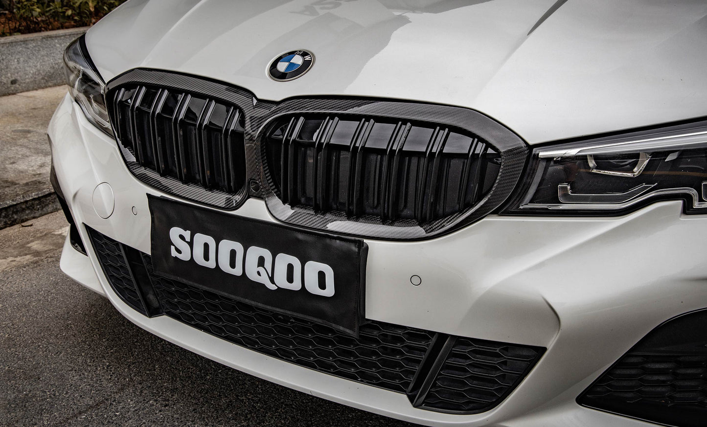 Dry Carbon Fiber - Front Grill Dual Slat [BMW 3 Series G20 Pre-LCI]