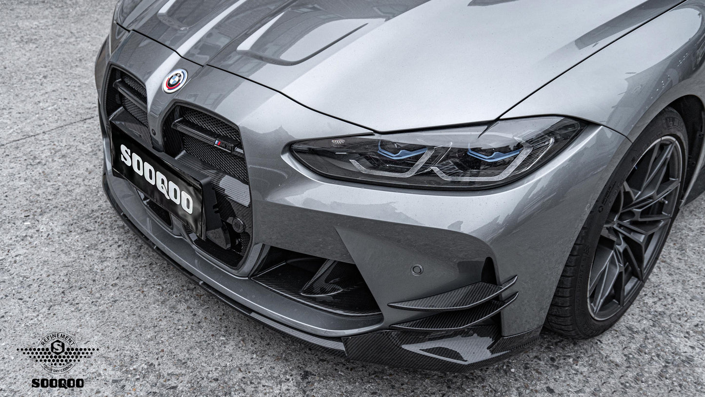 Dry Carbon Fiber - Front Side Canards AC Style [BMW M3 G80 | M4 G82]