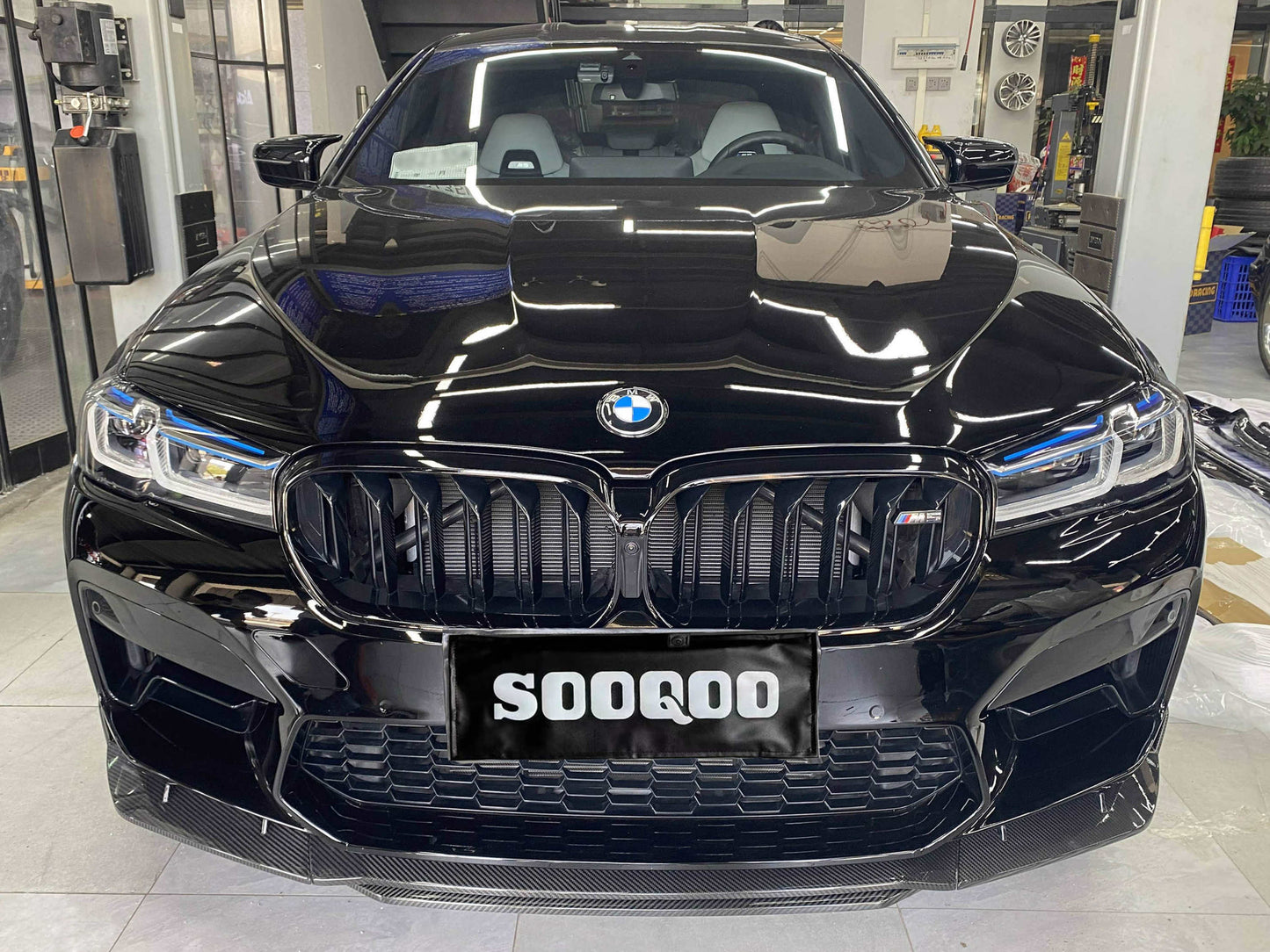 Dry Carbon Fiber - Front Lip MT Style [BMW M5 F90 PRE-LCI]