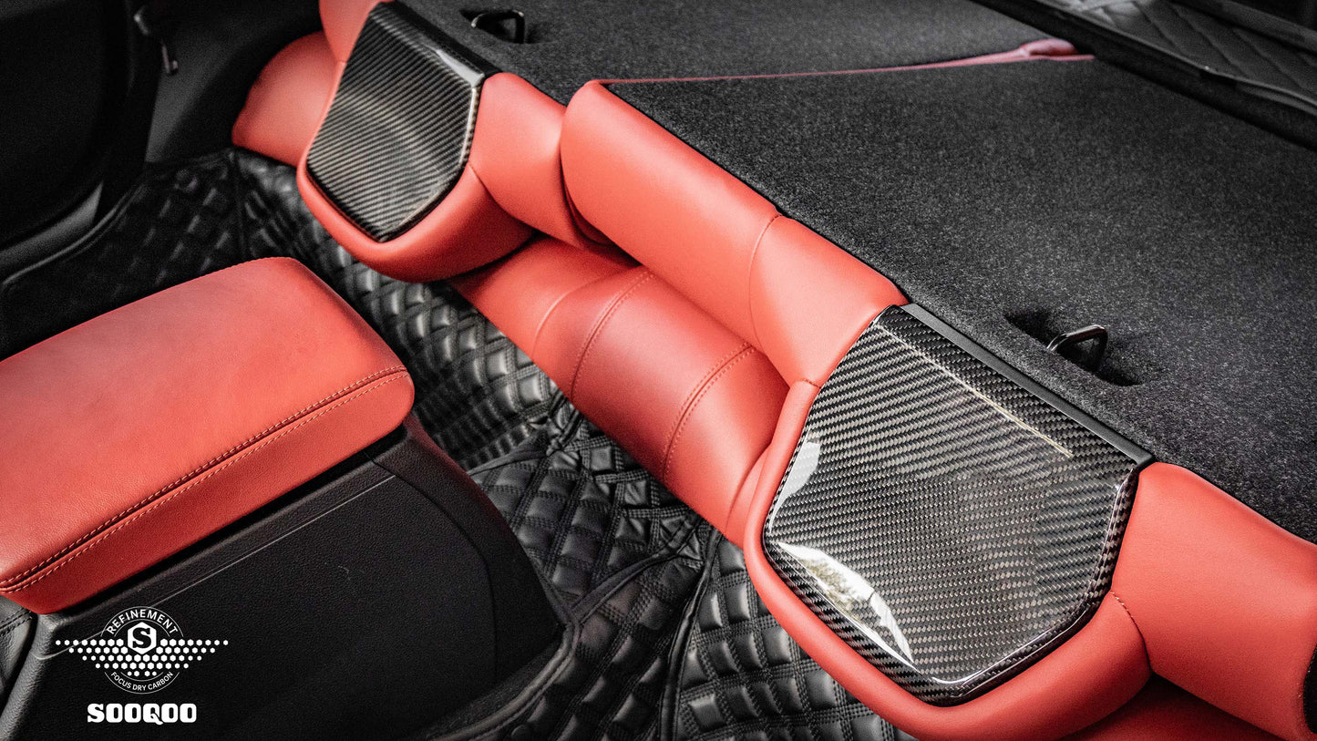 SQ Dry Carbon Fiber - OEM Style 4-PCS Sticky Backrest [BMW M3 F80 | M4 F82]