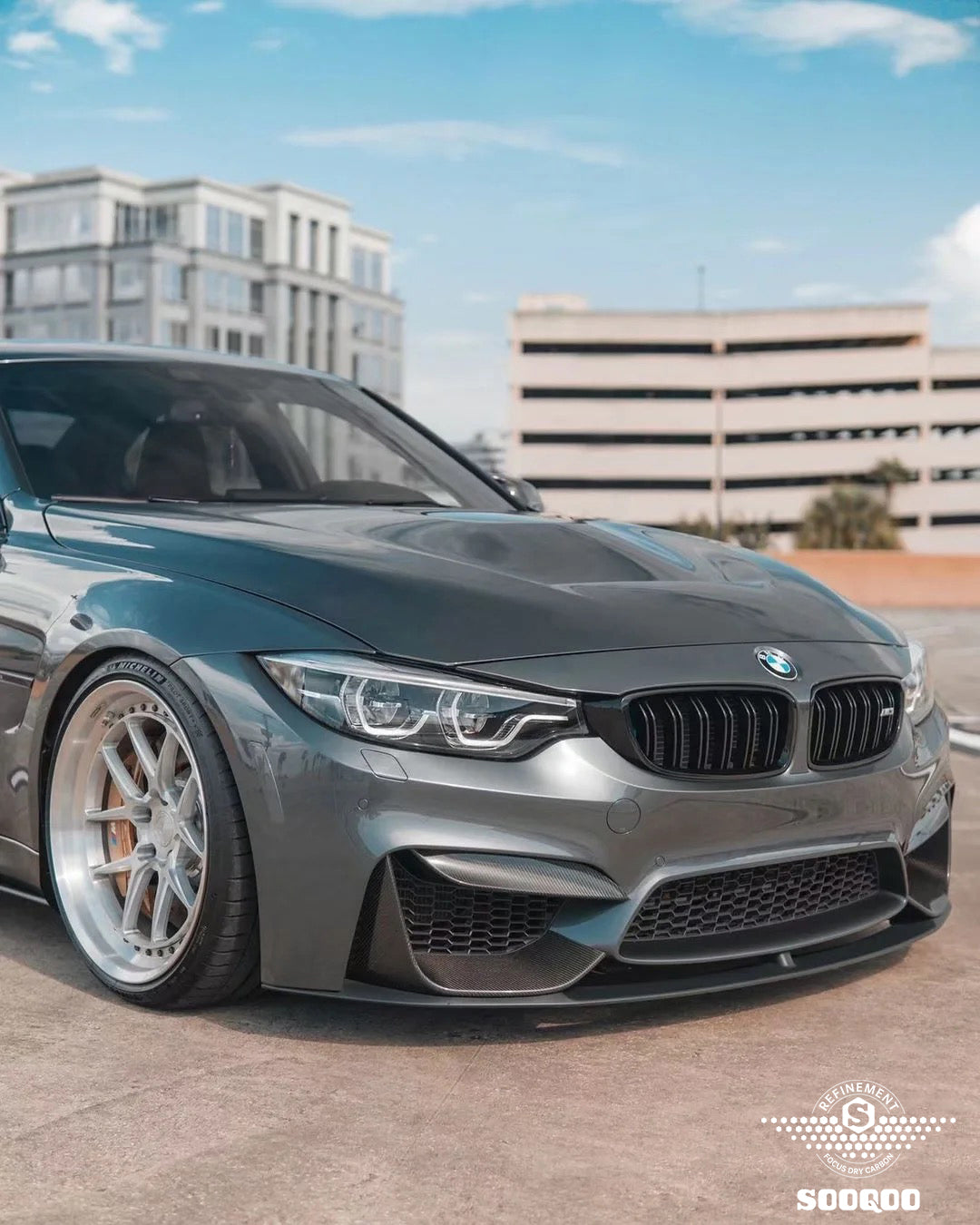 SQ Dry Carbon Fiber - Front Upper Splitter [BMW M3 F80 | M4 F82]