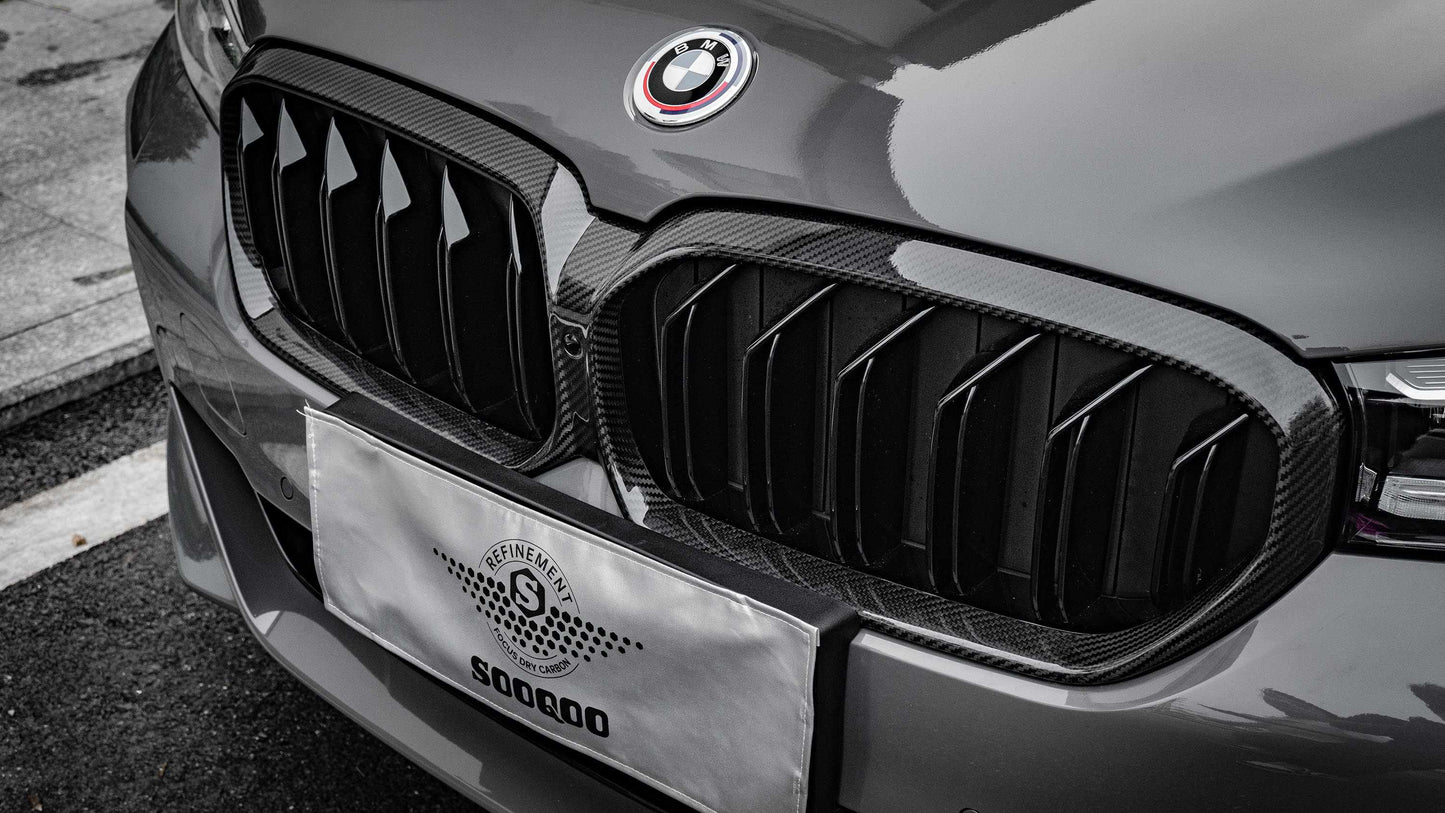Dry Carbon Fiber - Dual Slat Grill [BMW M5 F90 LCI]