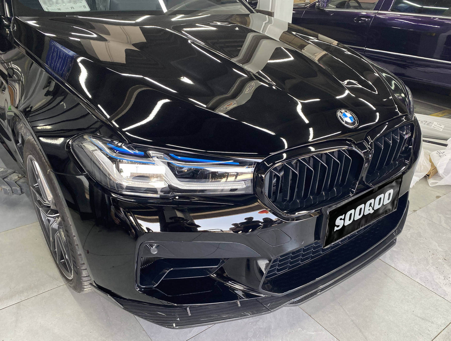 Dry Carbon Fiber - Front Lip MT Style [BMW M5 F90 LCI]