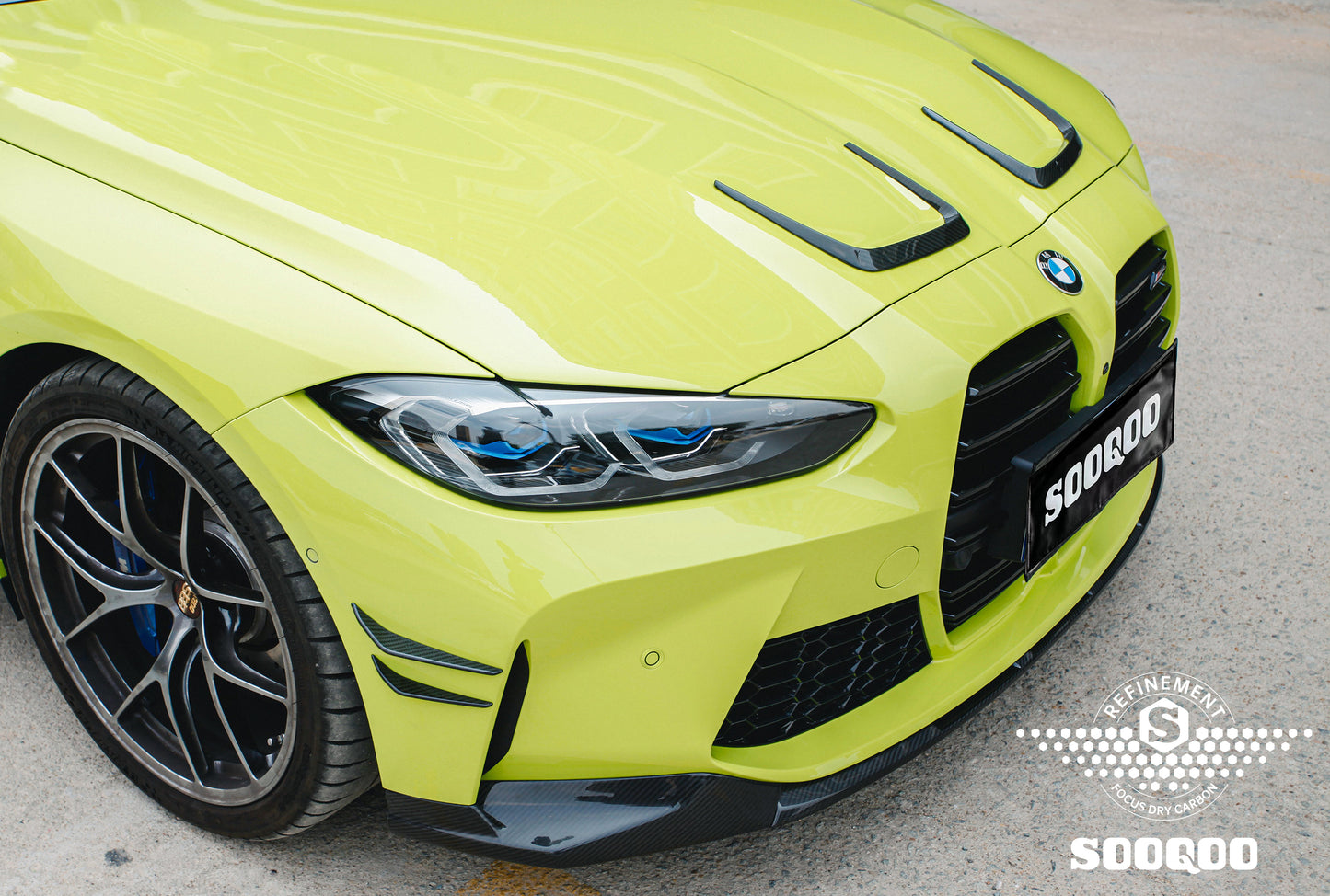 Dry Carbon Fiber - MP Style Front Side Canard [BMW M3 G80 | M4 G82]