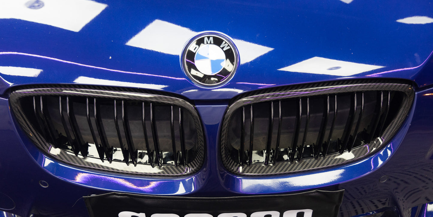 Dry Carbon Fiber - Front Grill Double Slat [BMW 3 Series E92 E93 Pre-LCI]