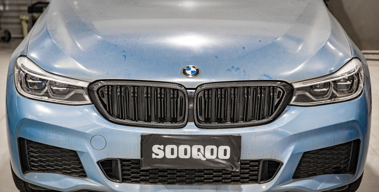 Dry Carbon Fiber - Double Slate Grill [BMW 6 Series G32 PRE-LCI]