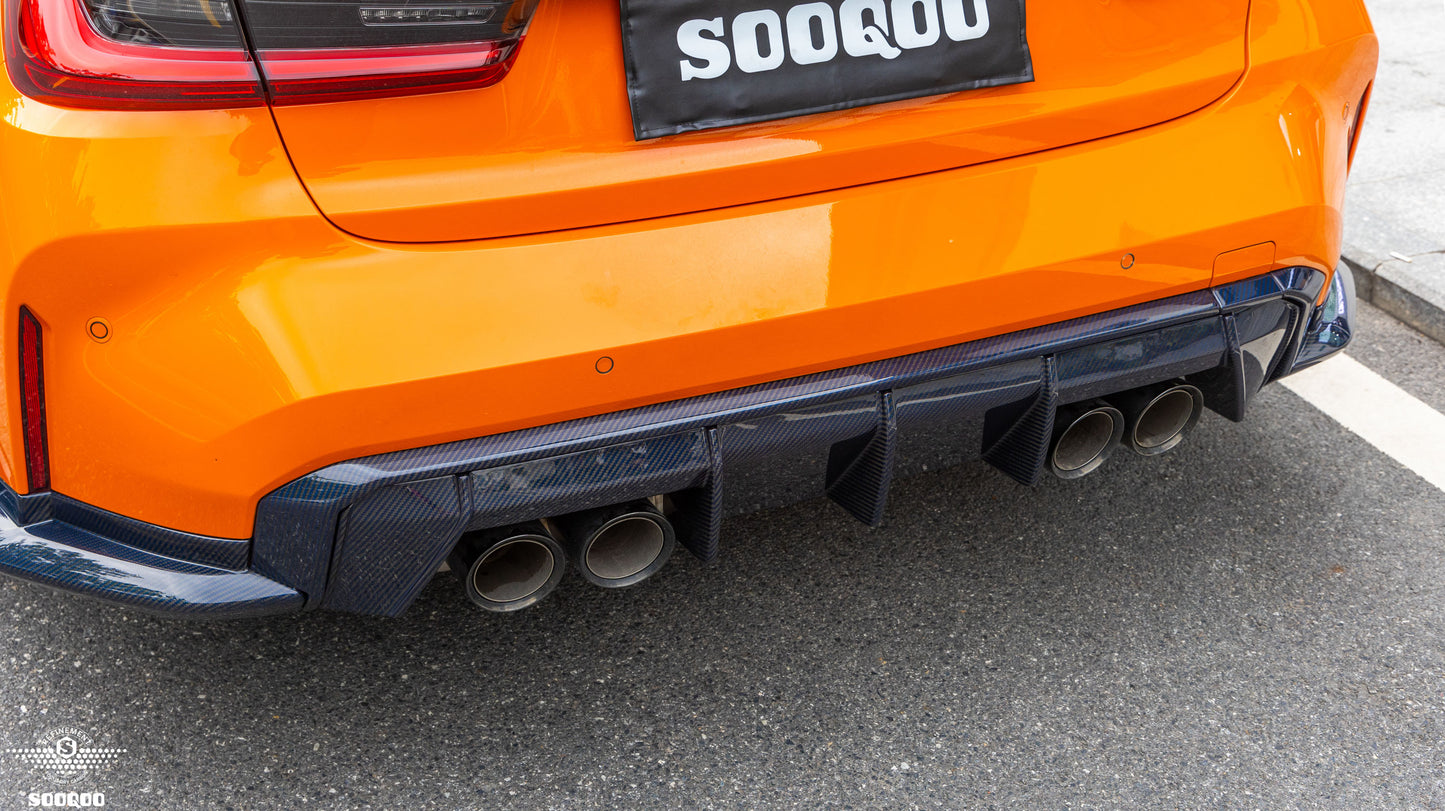 Dry Carbon Fiber - Diffuser Euro Style [BMW M3 G80 | M4 G82]