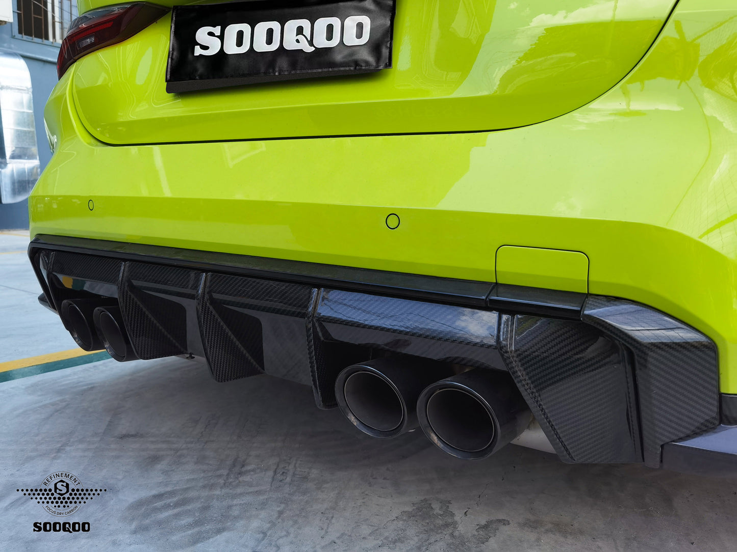 Dry Carbon Fiber - Diffuser Euro Style [BMW M3 G80 | M4 G82]