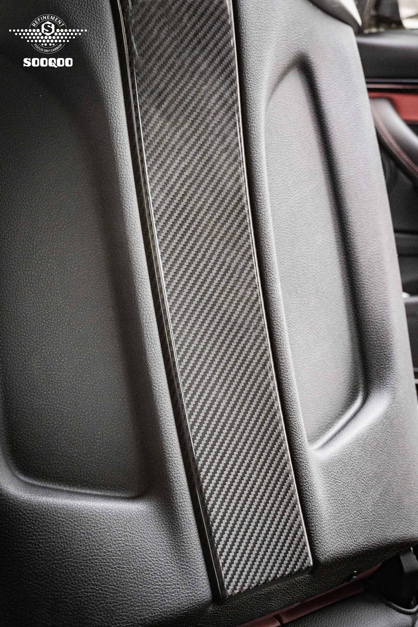 SQ Dry Carbon Fiber - OEM Style 4-PCS Sticky Backrest [BMW M3 F80 | M4 F82]