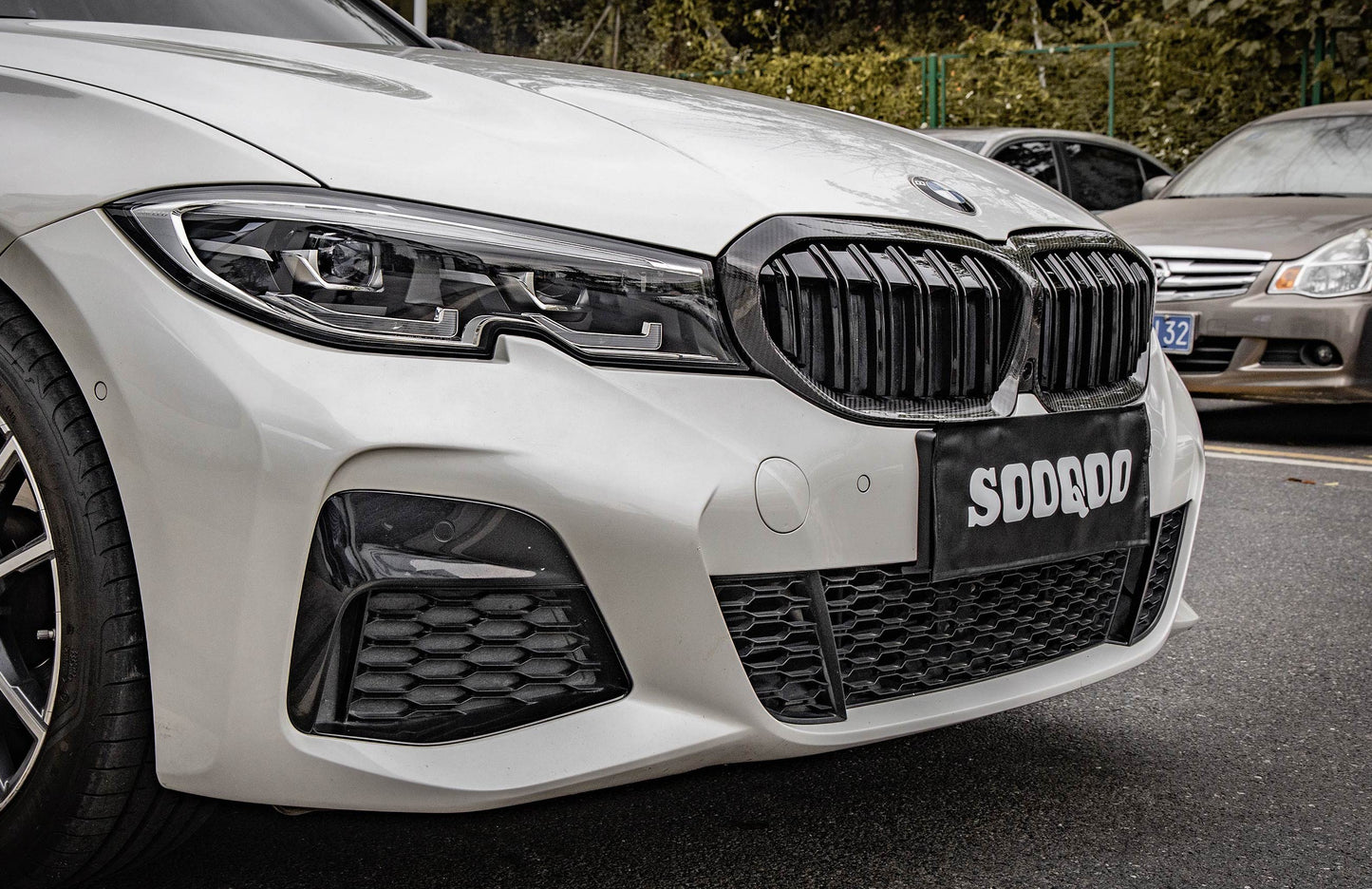 Dry Carbon Fiber - Front Grill Dual Slat [BMW 3 Series G20 Pre-LCI]