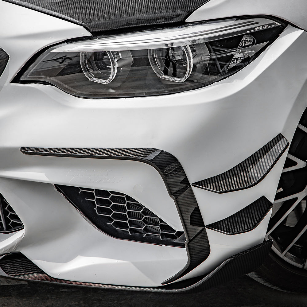 SQ Dry Carbon Fiber - Front Side Vent Trim [BMW M2 F87]
