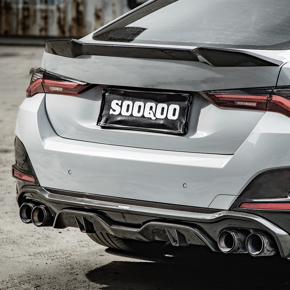 SQ Dry Carbon Fiber - Diffuser (2 Sides 2 Tip) [BMW 4 Series G26]
