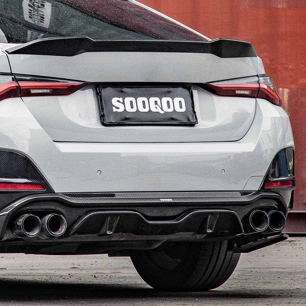 SQ Dry Carbon Fiber - Diffuser (2 Sides 2 Tip) [BMW 4 Series G26]