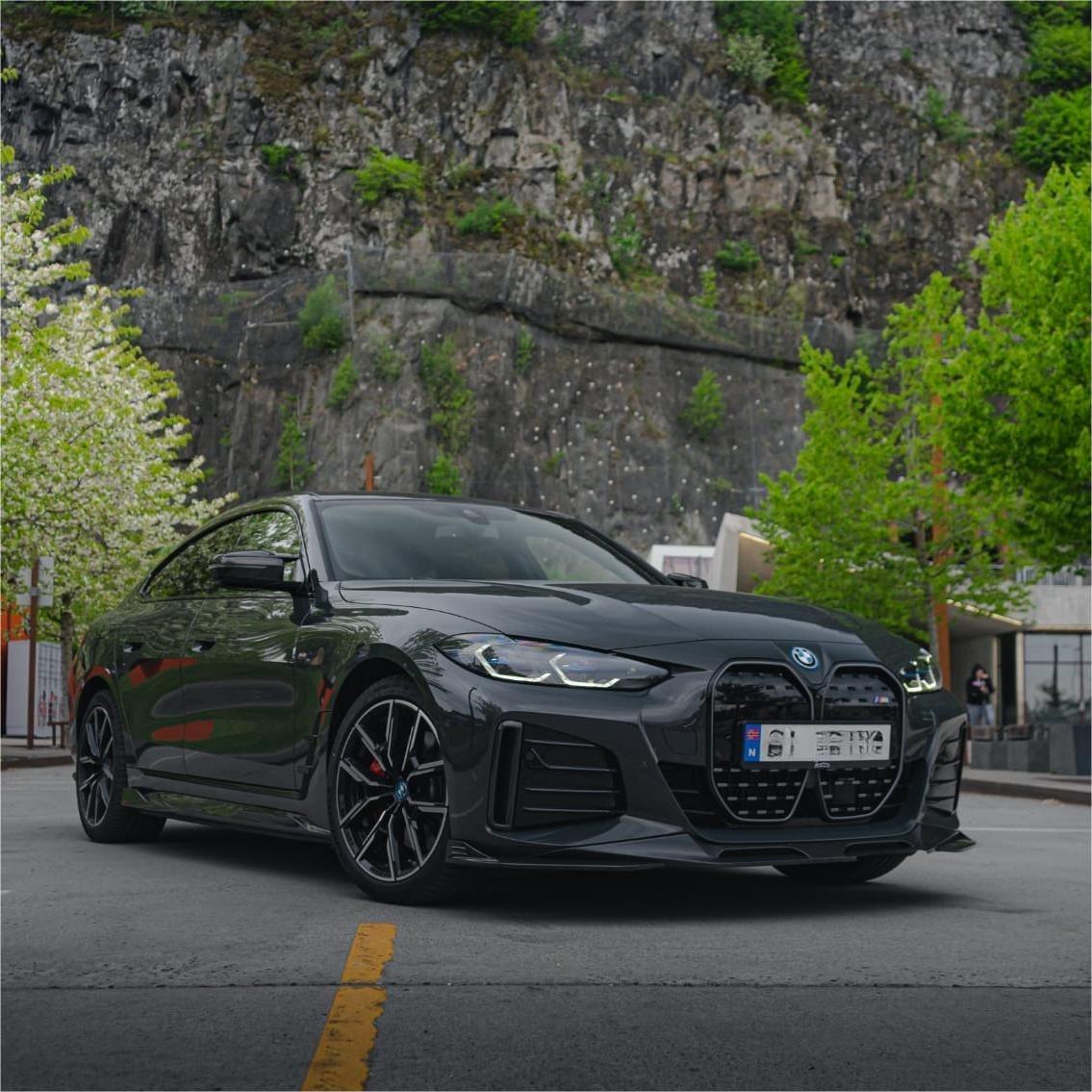 SQ Dry Carbon Fiber - Front Lip [BMW i4 G26 BEV]