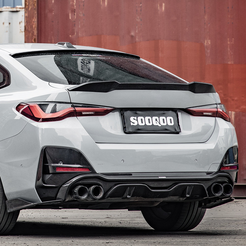 SQ Dry Carbon Fiber - Rear Bumper Trim [BMW 4 Series G26 | i4 G26 BEV]