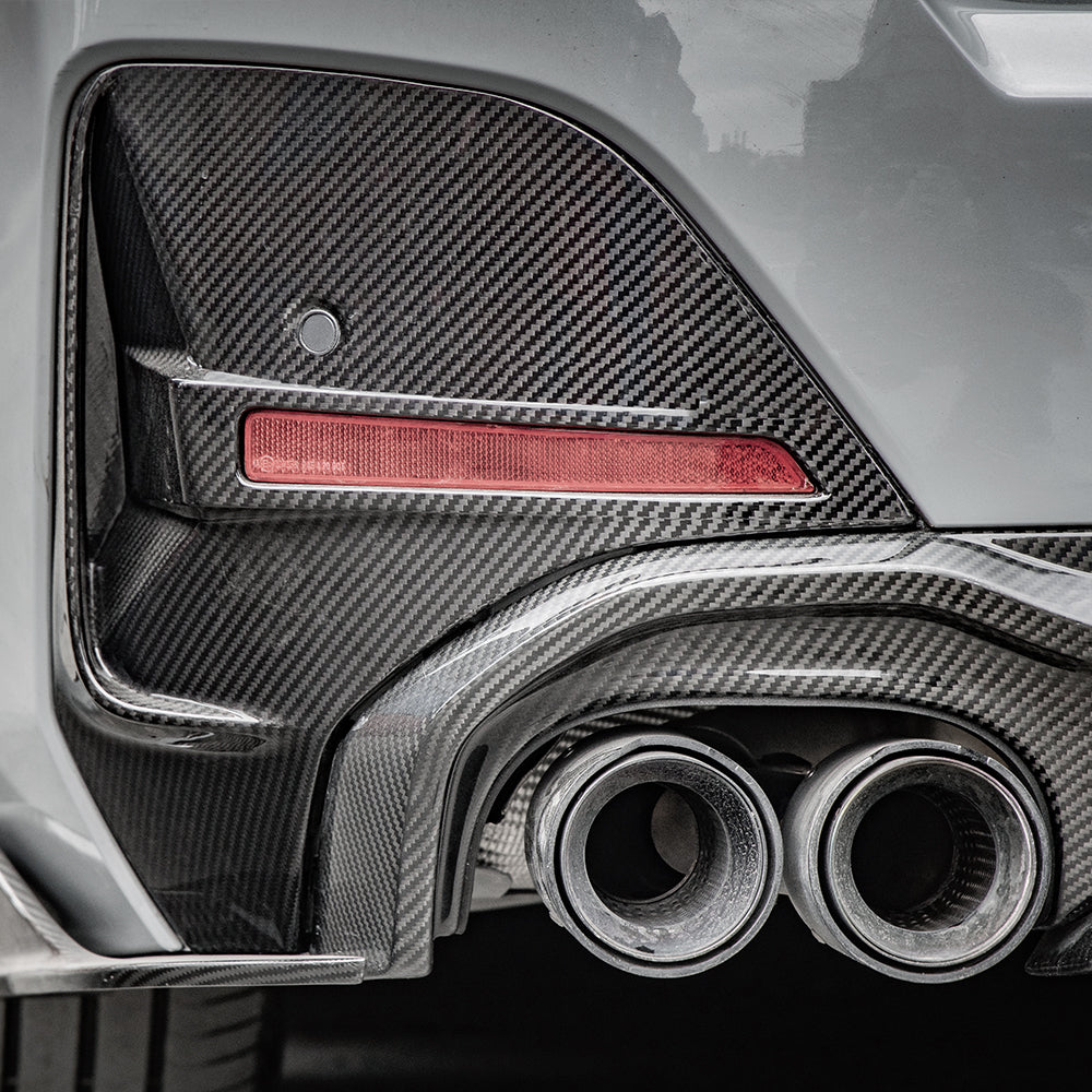 SQ Dry Carbon Fiber - Rear Bumper Trim [BMW 4 Series G26 | i4 G26 BEV]