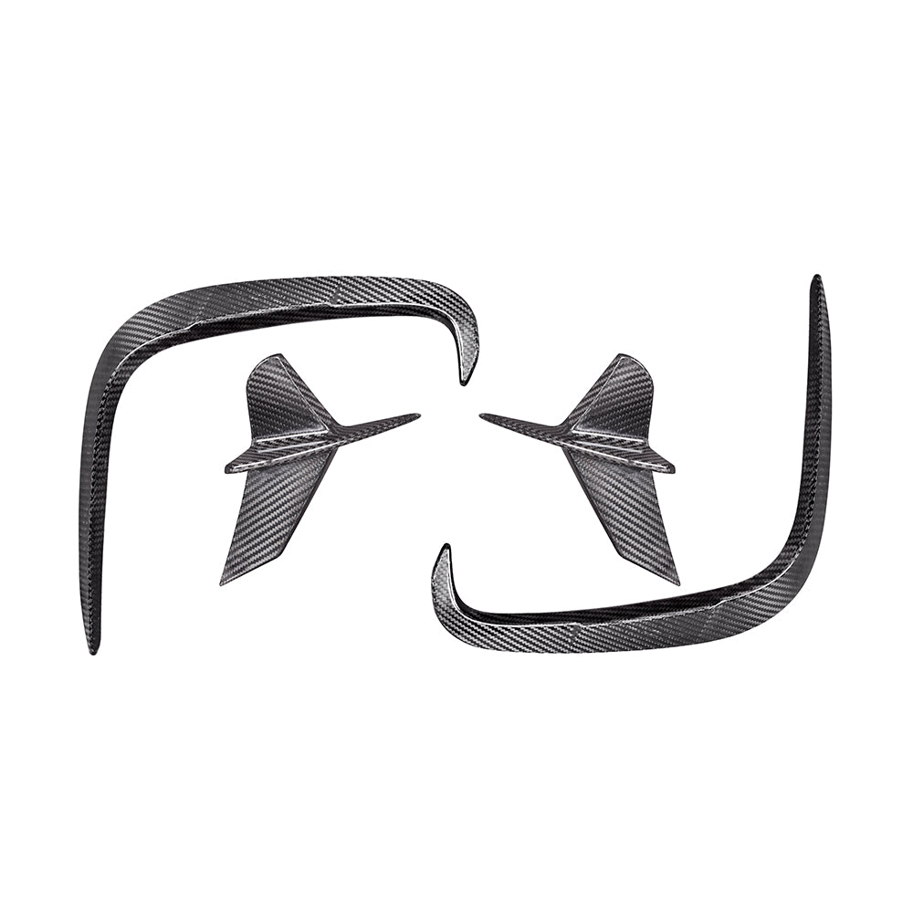 SQ Dry Carbon Fiber - Style A&B Rear Side Vent Trim [BMW 8 Series G14]
