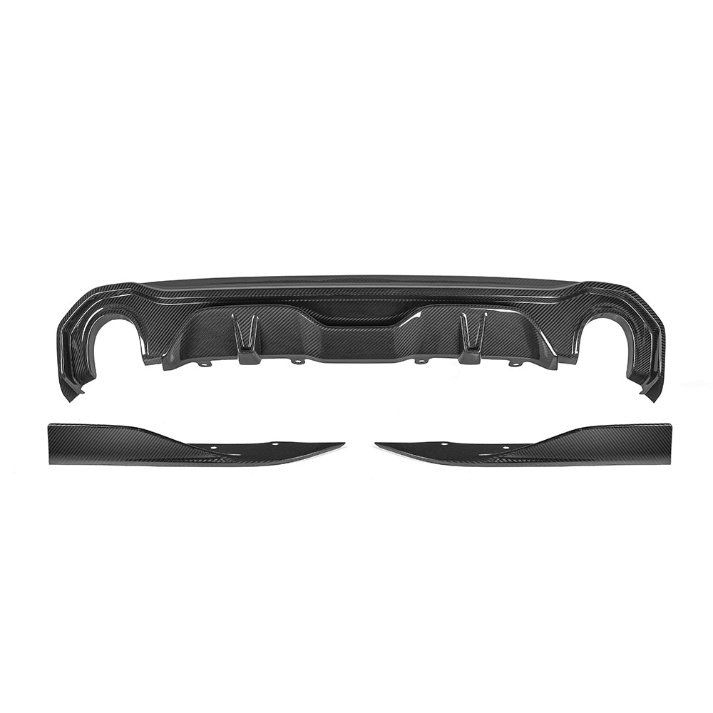 SQ Dry Carbon Fiber - Diffuser (2 Sides 1 Tips) [BMW 4 Series G26]