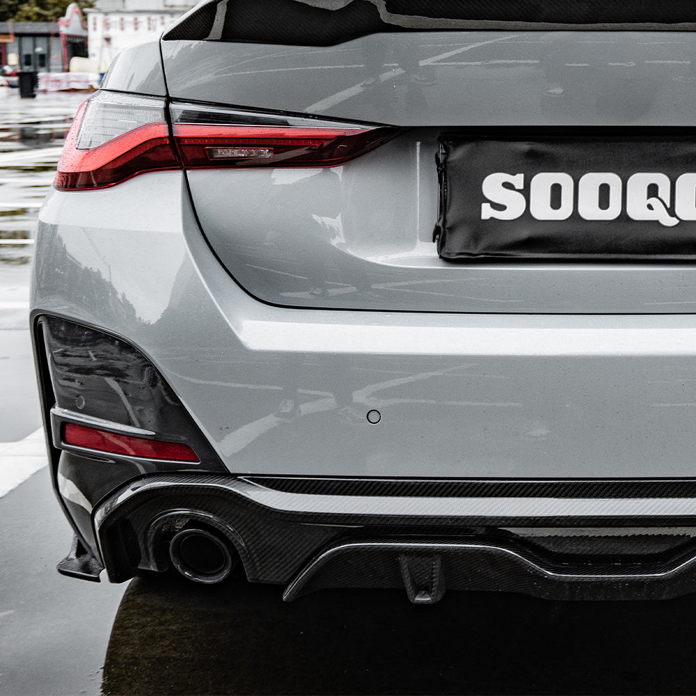 SQ Dry Carbon Fiber - Diffuser (2 Sides 1 Tips) [BMW 4 Series G26]